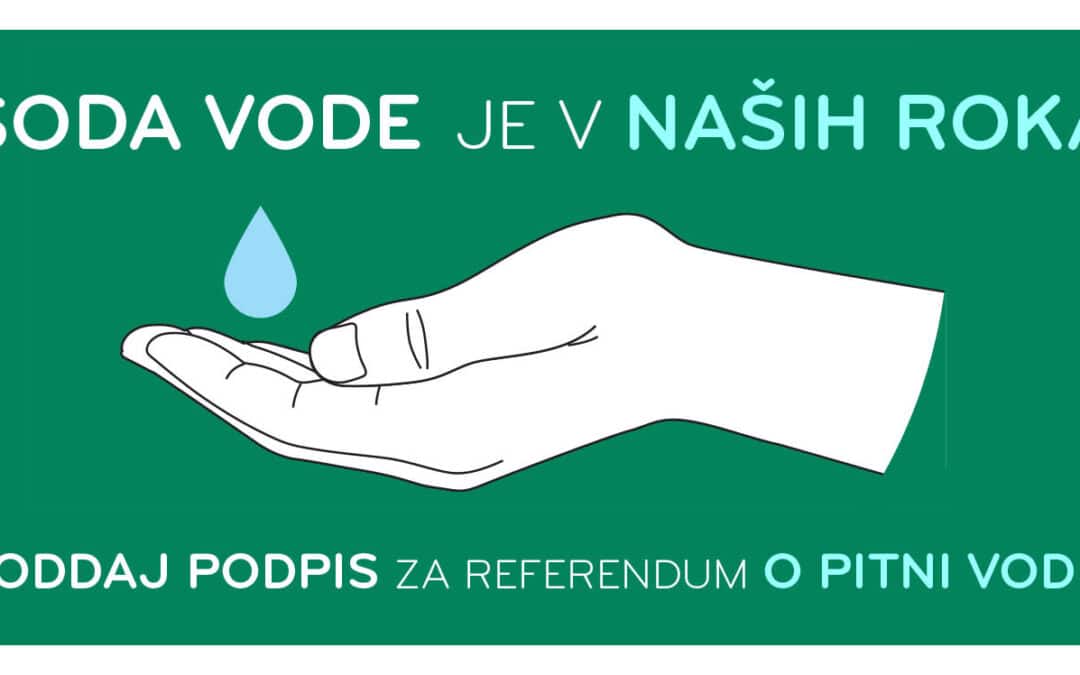 Mladi za podnebno pravičnost zbirajo podpise za ohranitev pitne vode