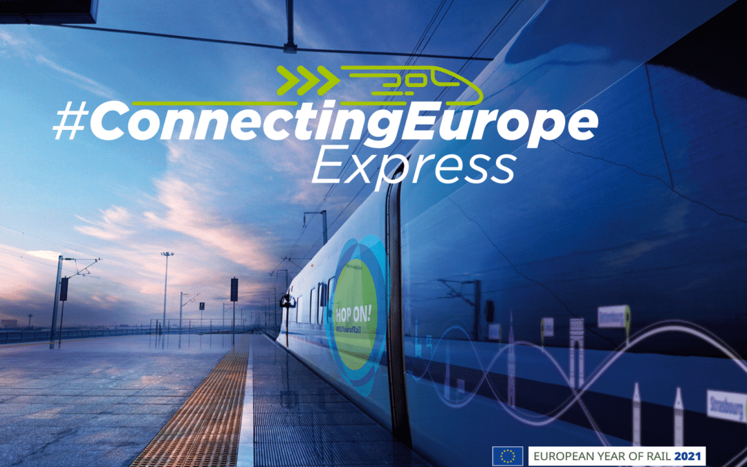 Vlak Connecting Europe Express je speljal s postaje