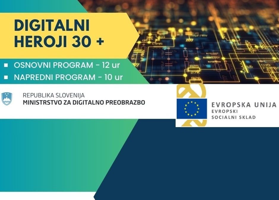 Brezplačno izobraževanje digitalnih kompetenc za odrasle