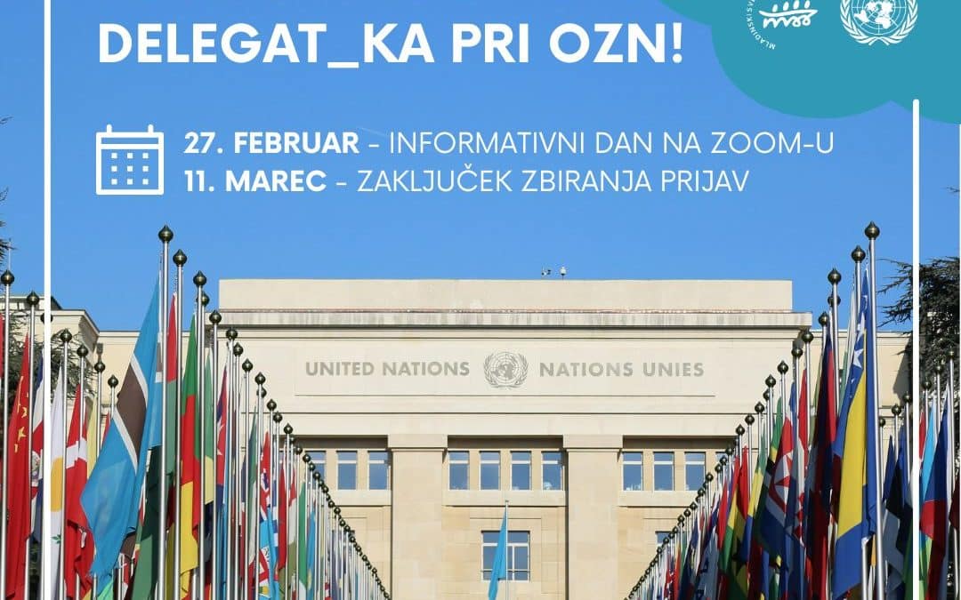 MSS išče novega Mladinskega delegata pri OZN – info dan online