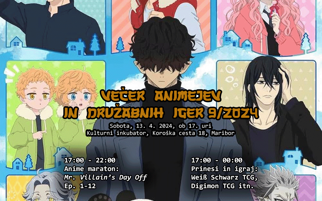 Večer animejev in družabnih iger 9/2024