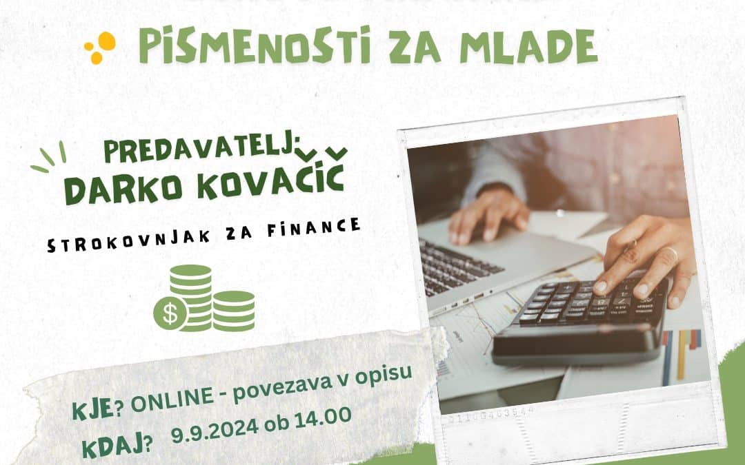 BREZPLAČEN VODEN E-TEČAJ ZA MLADE: Osnove finančne pismenosti za mlade 🌟