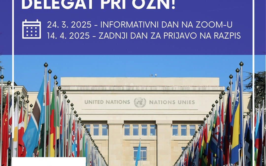Postani novi mladinski delegat pri OZN!