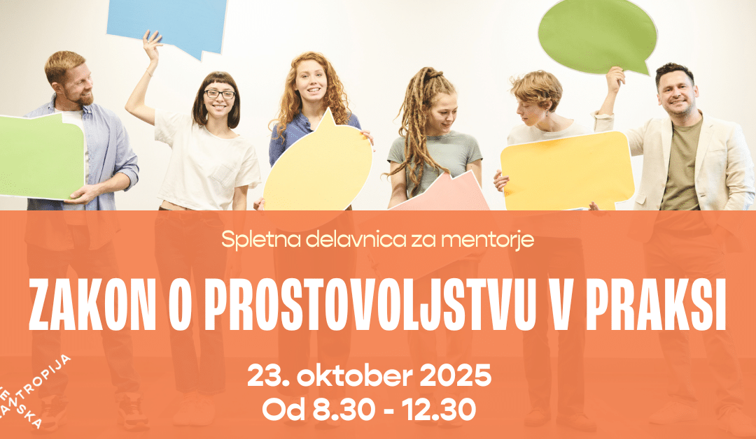 E-delavnica: Zakon o prostovoljstvu v praksi