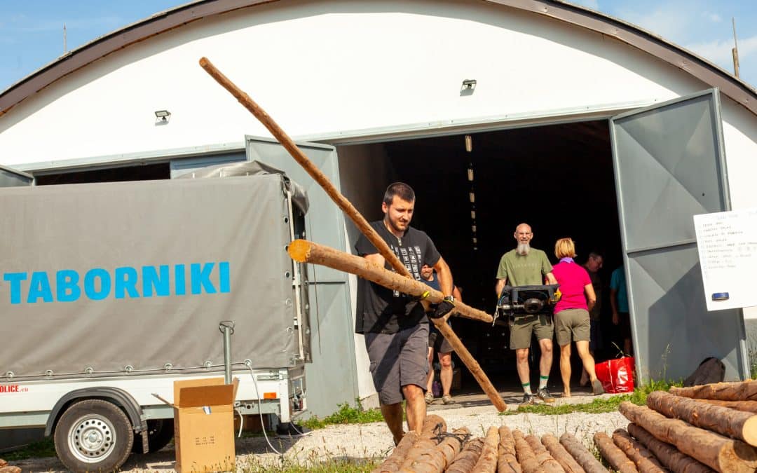 Delovna akcija in piknik tabornikov v zaščiti in reševanju