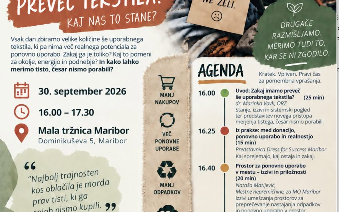 Okrogla miza »Preveč tekstila – kaj nas to stane?«