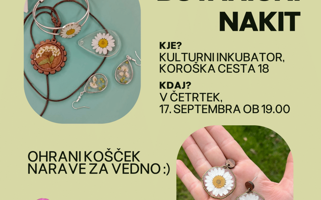 Mladinski družabni večer: Izdelaj svoj botanični nakit