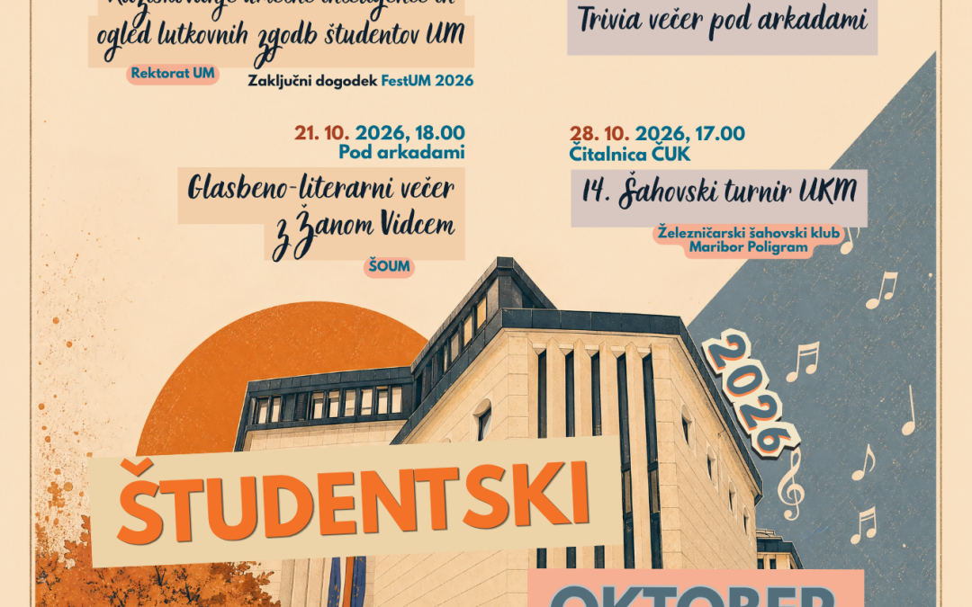 Študentski oktober – GLASBENO-LITERARNI VEČER Z ŽANOM VIDCEM